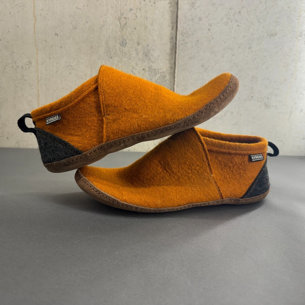 Kyrgies Mens Handmade Wool Slippers Shoes Size 46 US 13-13.5 Cozy House Shoes